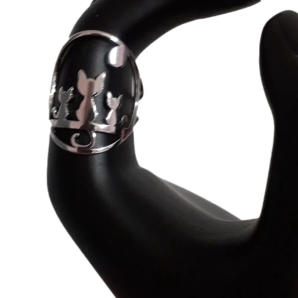 Sweet KITTY RING. Sz 7+ adjustable - Picture 3 of 5